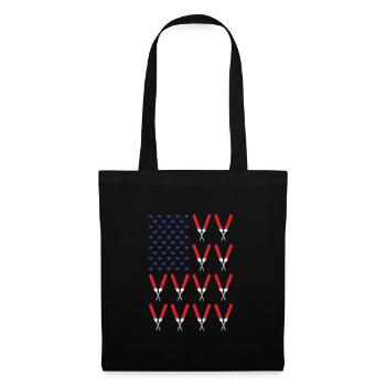 Sport Us Flag Cricket - Tote Bag - black - Front