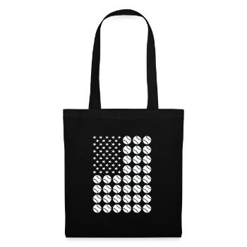 Sport Us Flag Baseball - Stoffbeutel - Schwarz - Vorne