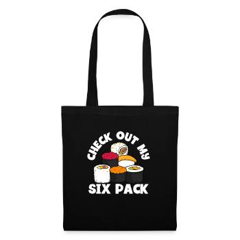 Découvrez mon sixpack de sushis - Sac en tissu - noir - Devant