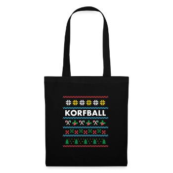Sport X-Mas Christmas Korfball - Stoffbeutel - Schwarz - Vorne