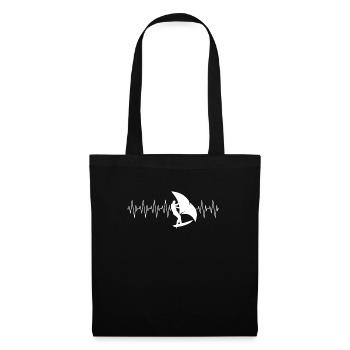 Fréquence du wingsurf - Sac en tissu - noir - Devant
