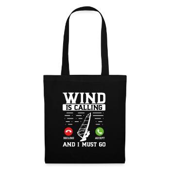 Le vent appelle et je dois partir - Sac en tissu - noir - Devant