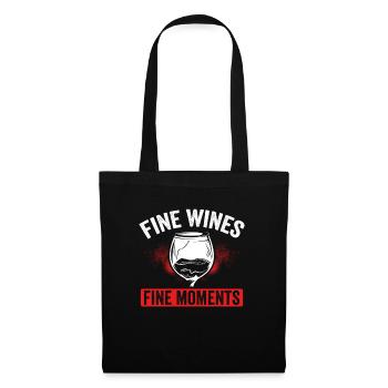 Fine wines, fine moments - Tote Bag - black - Front