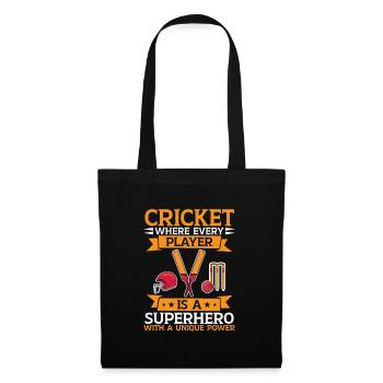 Au cricket, chaque joueur est un héros - Sac en tissu - noir - Devant