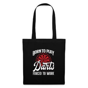 Né pour jouer aux fléchettes - Sac en tissu - noir - Devant
