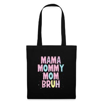 Süße Mama Wörter In Pink - Stoffbeutel - Schwarz - Vorne