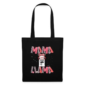 Mama llama with glasses - Tote Bag - black - Front