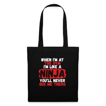 Ninja de gym - Sac en tissu - noir - Devant