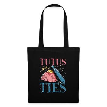 Tutus or ties - Tote Bag - black - Front
