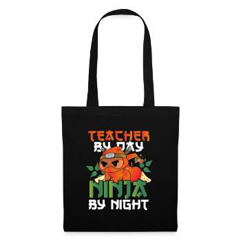 Professeur ninja la nuit - Sac en tissu - noir - Devant