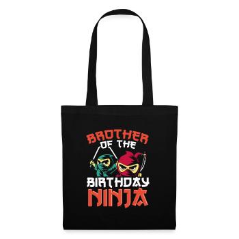 Frère du ninja d’anniversaire - Sac en tissu - noir - Devant