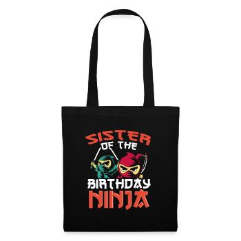 Soeur du ninja d’anniversaire - Sac en tissu - noir - Devant
