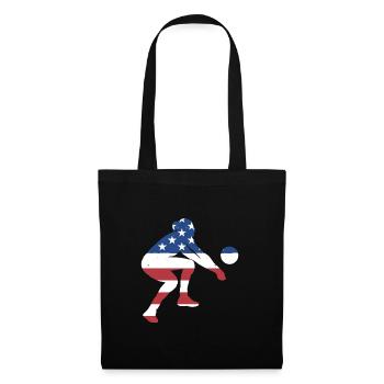 Sport Us Flag Volleyball de plage - Sac en tissu - noir - Devant