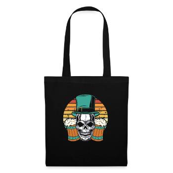 Irish Skull Retro - Tote Bag - black - Front