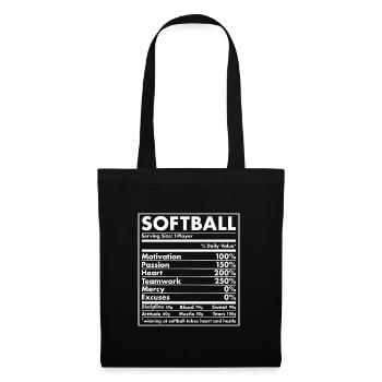 Sport Nutrition Softball - Stoffbeutel - Schwarz - Vorne