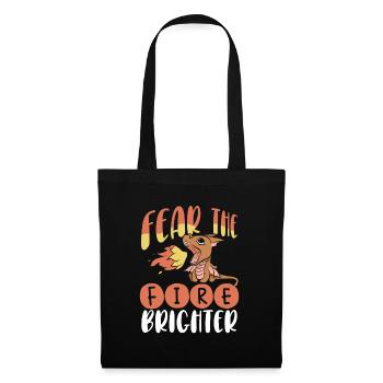 Craignez le feu du dragon plus brillant - Sac en tissu - noir - Devant