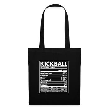 Kickball en nutrition sportive - Sac en tissu - noir - Devant
