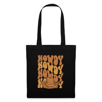 Bonjour Cowboy En Noir - Sac en tissu - noir - Devant