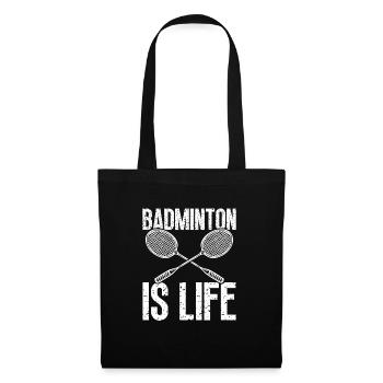 Le badminton, c’est la vie - Sac en tissu - noir - Devant