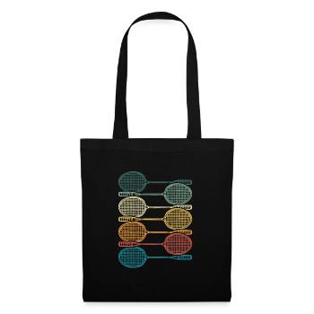Raquettes de badminton colorées - Sac en tissu - noir - Devant