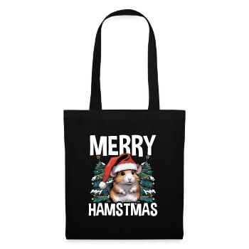 Hamstmas mignons et joyeux - Sac en tissu - noir - Devant
