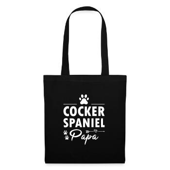 Chien Corgi Papa - Sac en tissu - noir - Devant