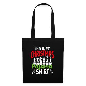 Das Ist Mein Weihnachtspyjama shirt - Stoffbeutel - Schwarz - Vorne