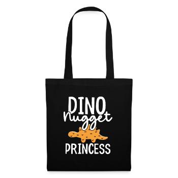 Dino nugget Prinzessin - Stoffbeutel - Schwarz - Vorne