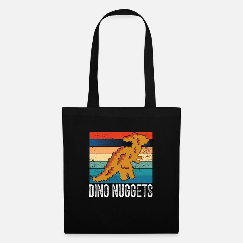 Dino Nuggets Vintage - Stoffbeutel - Schwarz