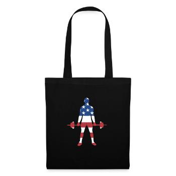 Sport Us Flag Powerlifting - Sac en tissu - noir - Devant