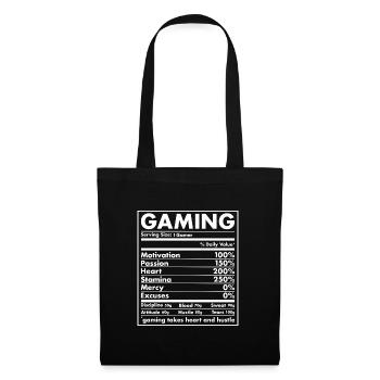 Gamer Nutrition Gaming - Stoffbeutel - Schwarz - Vorne
