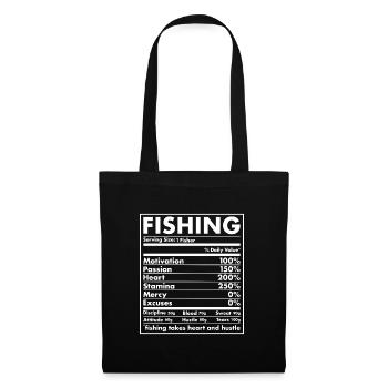 Fisher Nutrition Pêche - Sac en tissu - noir - Devant