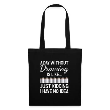 Drawer A Day Without Drawing - Tote Bag - black - Front