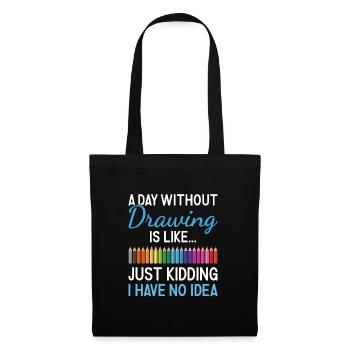 Tiroir Un jour sans dessin - Sac en tissu - noir - Devant