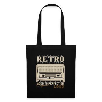 Rétro 1980 Cadeau Anniversaire 1980 Millésime 1980 - Sac en tissu - noir - Devant