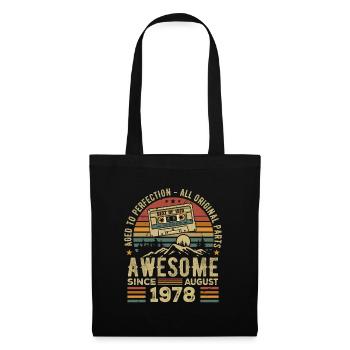 Né en Août 1978 Cadeau Anniversaire Août 1978 Août - Sac en tissu - noir - Devant