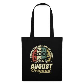 Août 2001 Vintage 2001 Cadeau D'anniversaire Août - Sac en tissu - noir - Devant