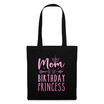 Mom Of The Birthday Princess Girls Funny Birthday - Sac en tissu - noir - Devant