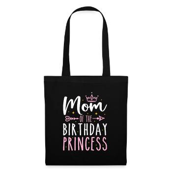 Mom Of The Birthday Princess Girls Funny Birthday - Sac en tissu - noir - Devant