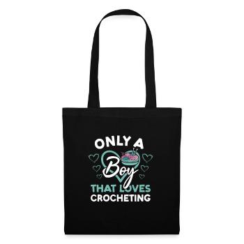 Crocheter Only A Boy That Loves Crocheting - Tote Bag - black - Front