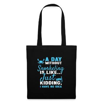 Snorkeler Une journée sans snorkeling - Sac en tissu - noir - Devant