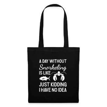 Snorkeler Une journée sans snorkeling - Sac en tissu - noir - Devant