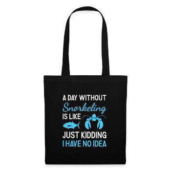 Snorkeler Une journée sans snorkeling - Sac en tissu - noir - Devant