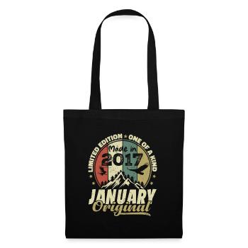 Geburtstag Januar 2017 - Original Januar 2017 - Stoffbeutel - Schwarz - Vorne