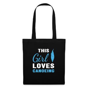 Canoéiste Cette fille adore le canoë - Sac en tissu - noir - Devant