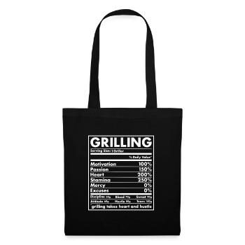 Griller Nutrition Grillades - Sac en tissu - noir - Devant
