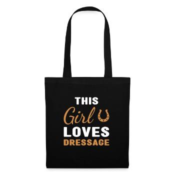 Rider This Girl Loves Dressage - Tote Bag - black - Front