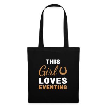 Rider This Girl Loves Eventing - Tote Bag - black - Front