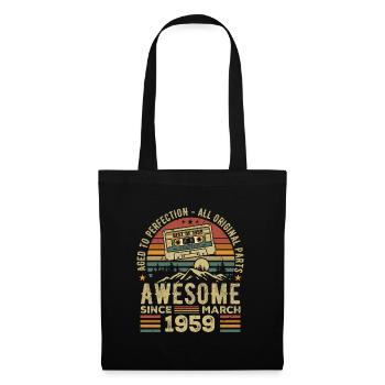 Mars 1959 cadeau anniversaire mars 1959 march 1959 - Sac en tissu - noir - Devant