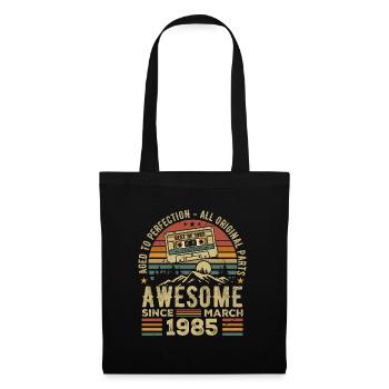 Mars 1985 cadeau anniversaire mars 1985 march 1985 - Sac en tissu - noir - Devant